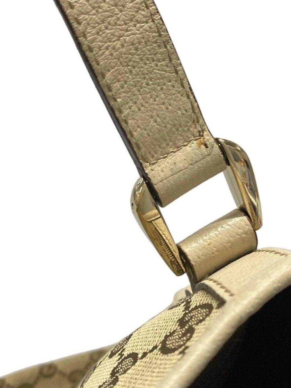 GUCCI Abbey, GG pattern 130736 Beige Dark Brown Cream Jacquard Leather Tote Bag - Picture 9 of 16